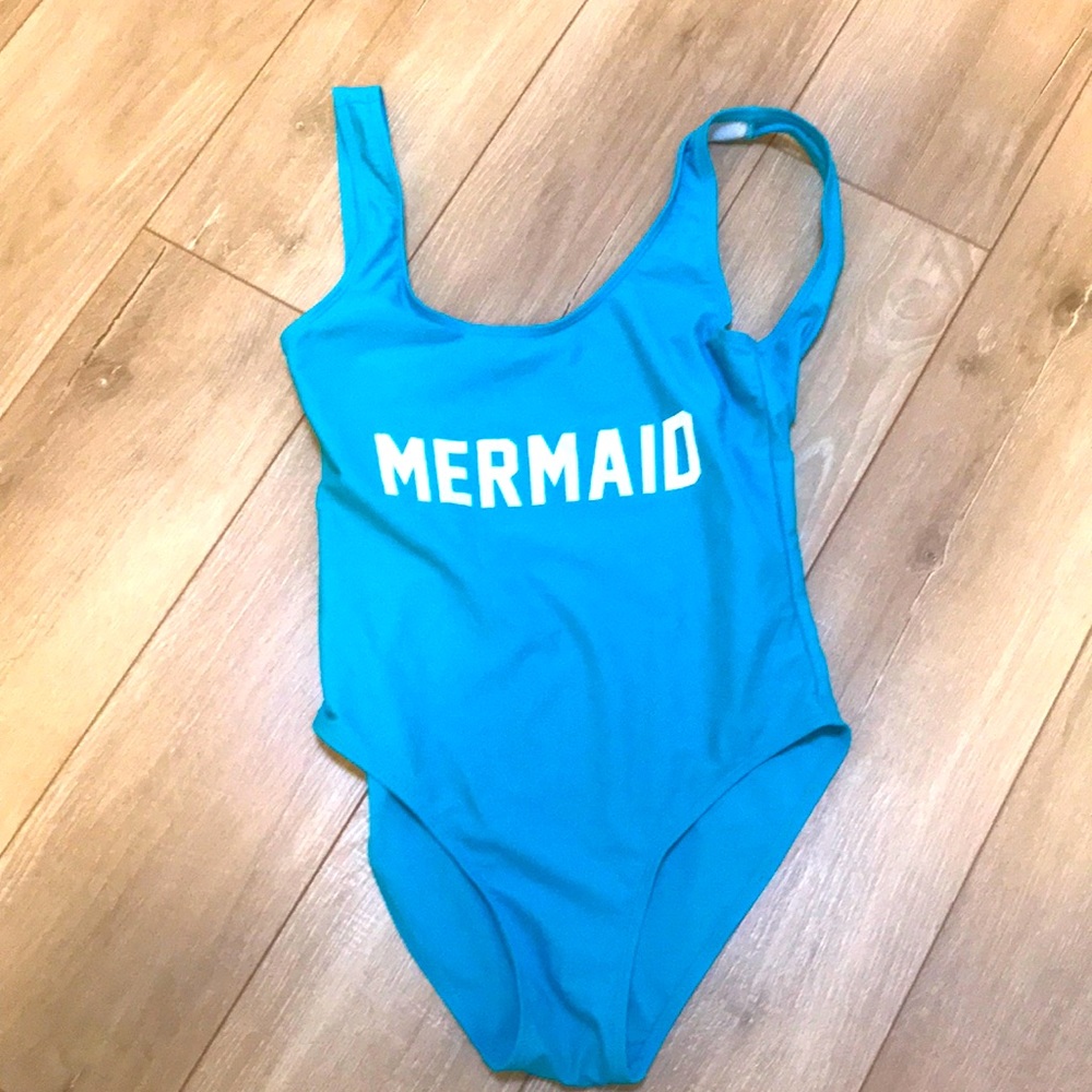 Mermaid one piece with low cut back